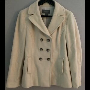 Ann Taylor Ivory Wool Jacket M